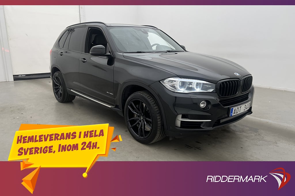 BMW X5 XDrive50i 450hk 7-sits Fjärr-Värm Kamera Drag Navi