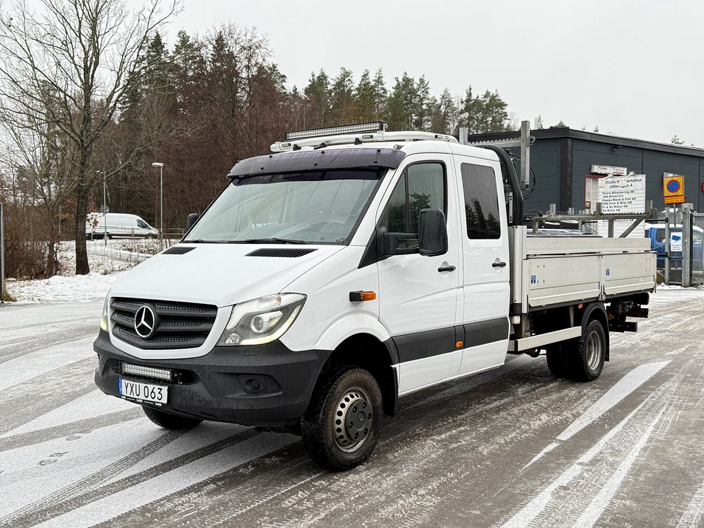 Mercedes-Benz Sprinter 519 Chassi 4x4 AWD Dubbelhytt Kran 