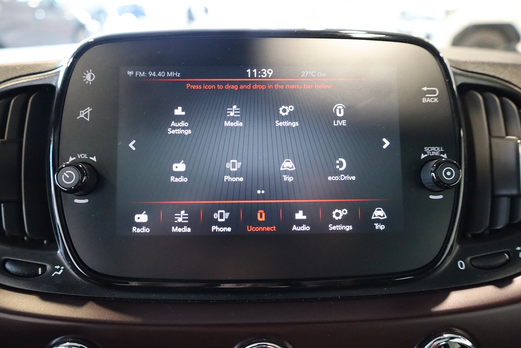 Fiat 500 1.2 Star Panorama PDC Blåtand Delläder 2020