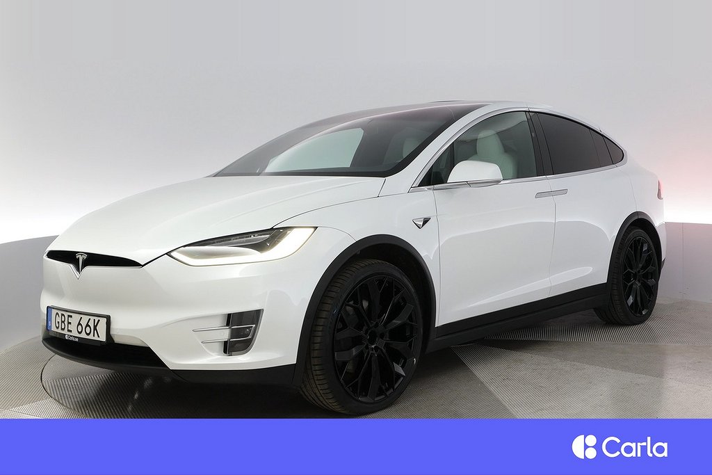 Tesla Model X Long Range AWD 5-sits AP Pano Drag V-Hjul