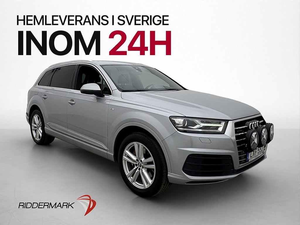 Audi Q7 3.0 V6 Q S-Line 7-Sits Pano Drag BOSE Luft Värmare