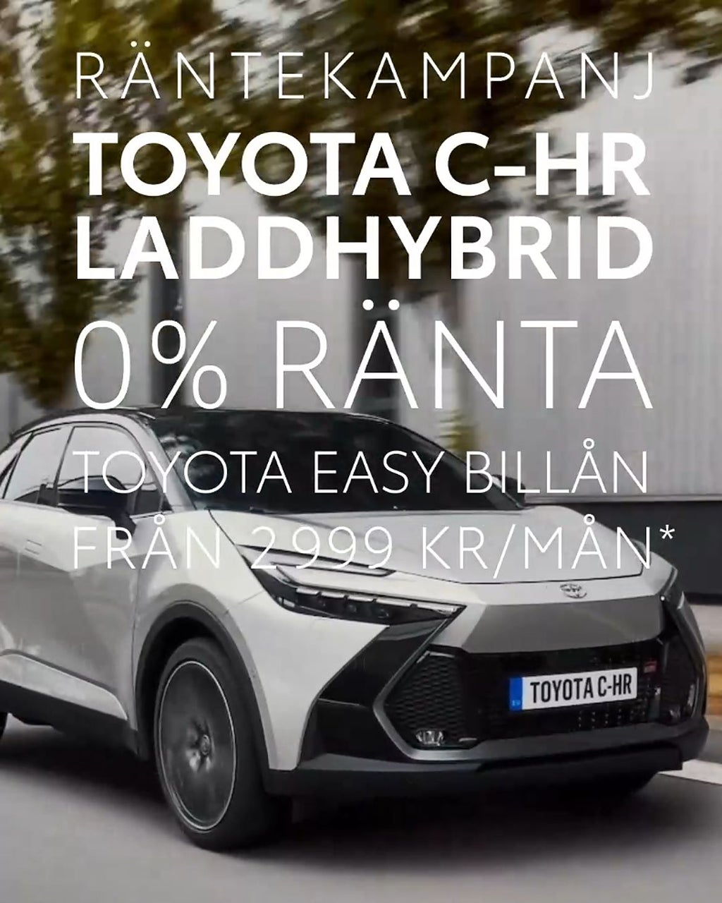 Toyota C-HR PHEV Plug-in Hybrid Active från 2518kr/mån