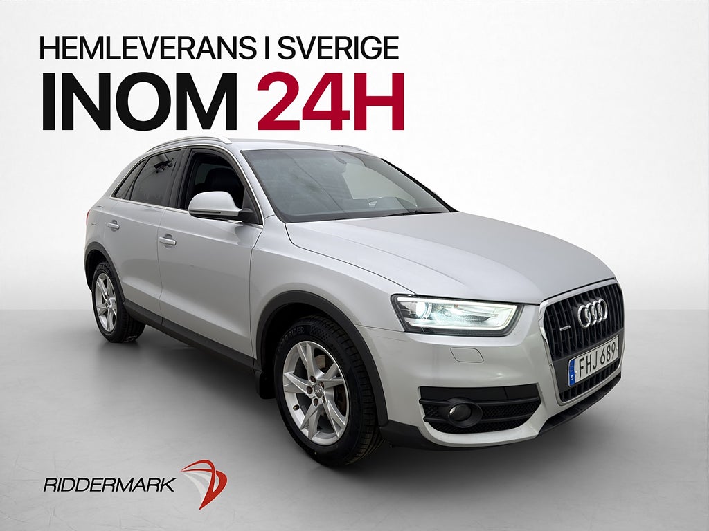 Audi Q3 quattro Comfort 177hk Dragkrok Skinn Sportstolar