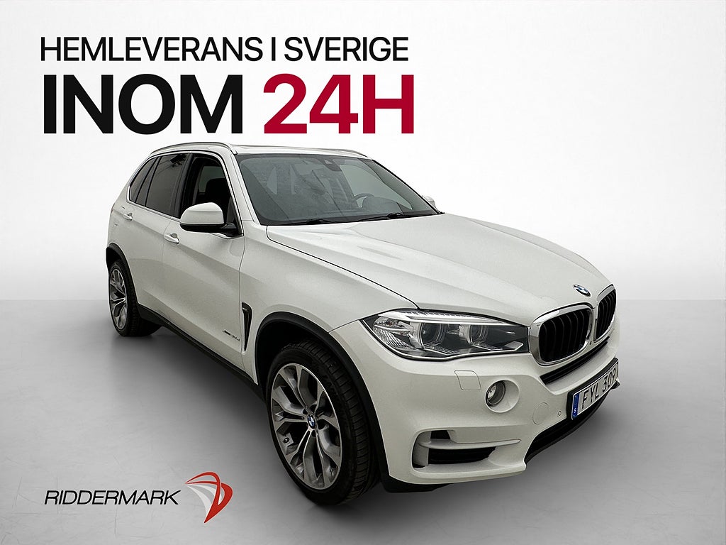 BMW X5 xDrive30d 258hk 7-Sits Pano H/K 360° Drag Skinn