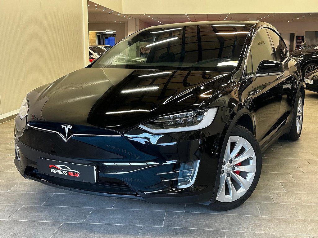 Tesla Model X P90D I Free Supercharger I 7-Sits I Dragkrok 