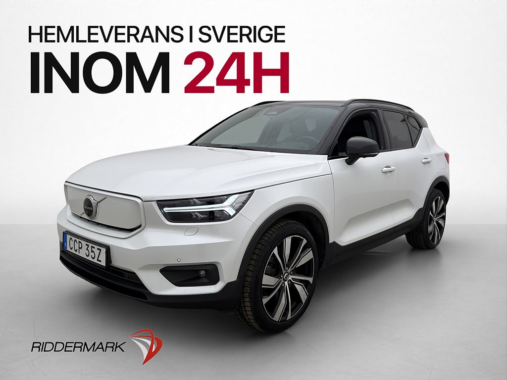 Volvo XC40 P8 AWD Recharge 408hk Värmare Pano H/K 360° Skinn