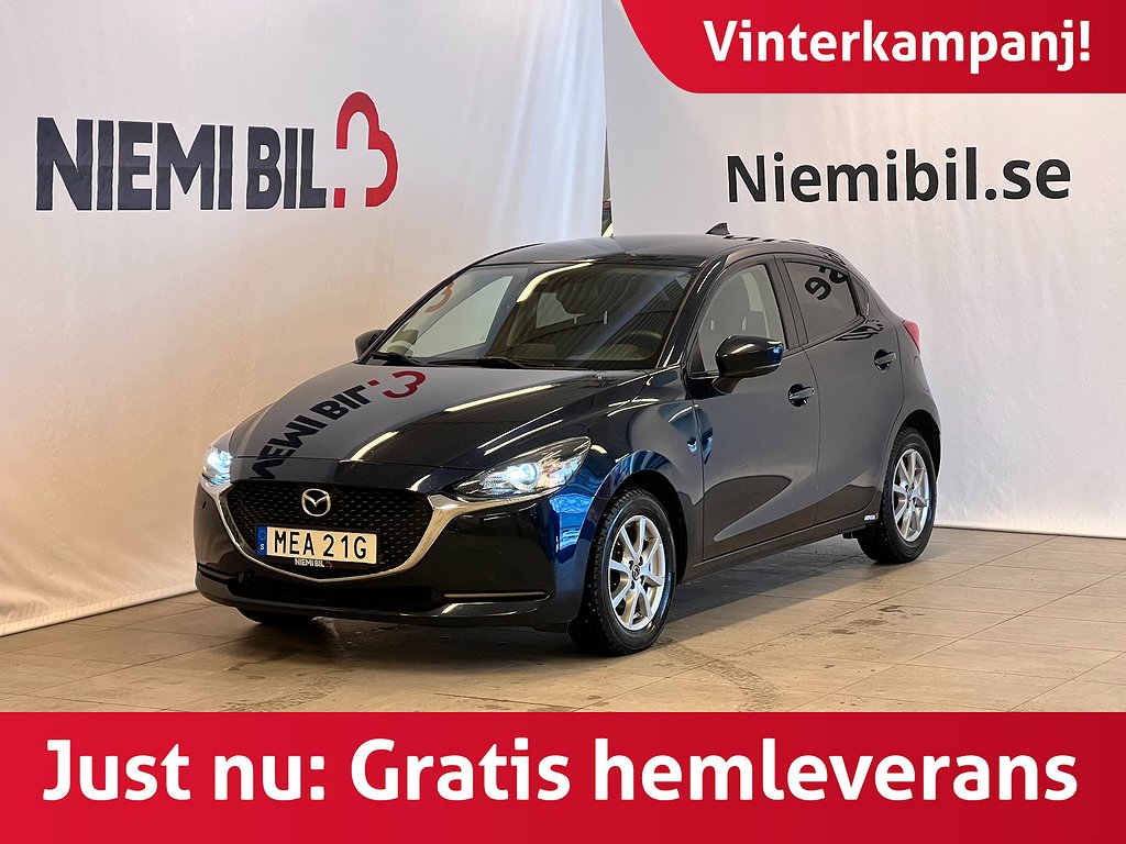 Mazda 2 1.5 90hk Kamera/Rattvärme/Navi/SoV/MoK/10års garanti
