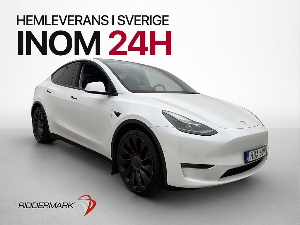 Tesla Model Y Performance AWD 1 Brukare Moms Pano Kamera AP