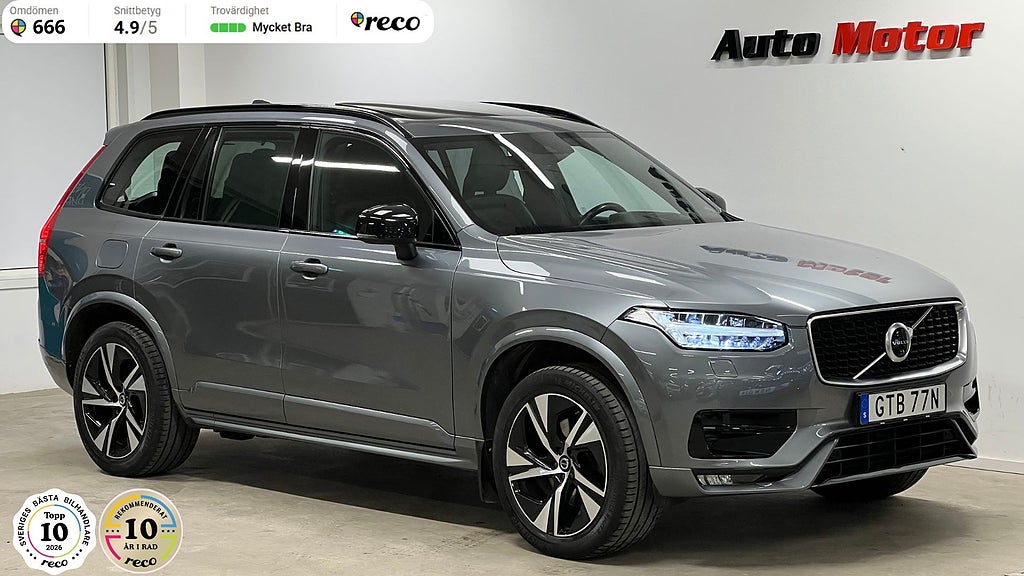 Volvo XC90 T5 AWD 250hk R-design 7-sits/Panorama/Drag/Värmare