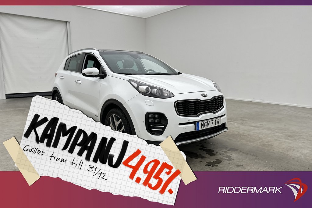 Kia Sportage 2.0 CRDi AWD GT-Line Pano Skinn Kam 4,95% Ränta