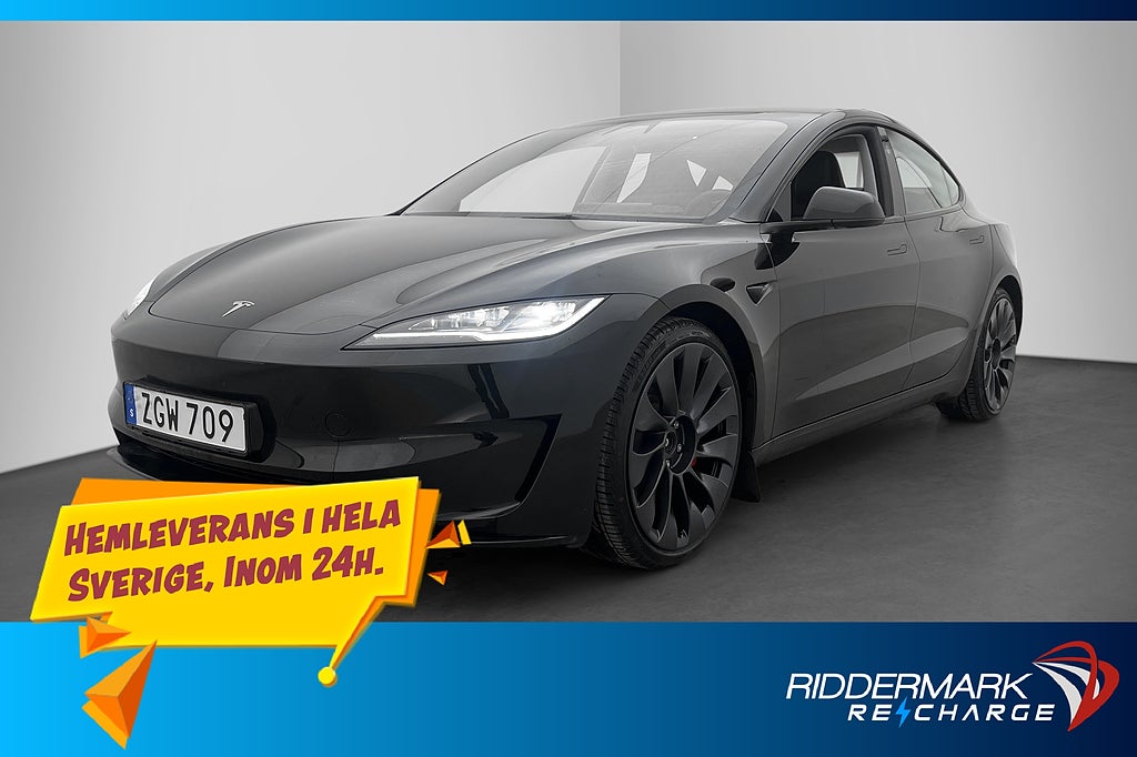 Tesla Model 3 Performance Autopilot Rattvärme Sv.Såld