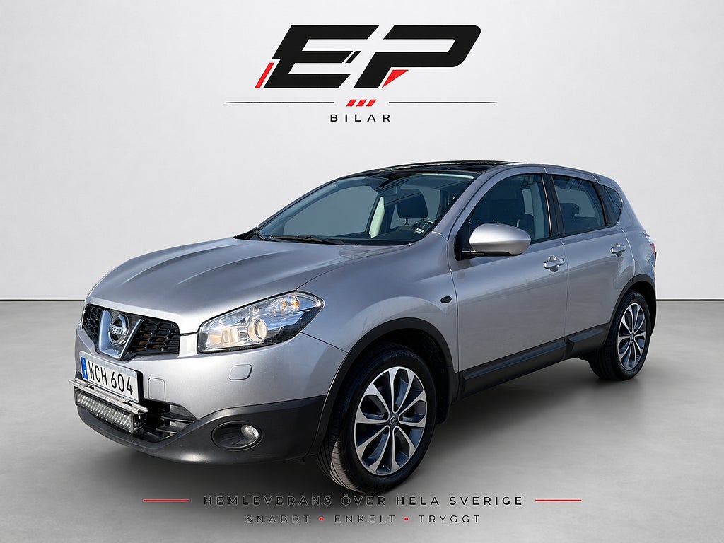 Nissan Qashqai 2.0 Euro 5|Titanium|Pano|P-sensor|Drag|V-Hjul|0%Ränta
