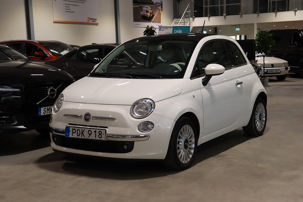 Fiat 500 1.2 69HK Lounge Pano/Nyservad