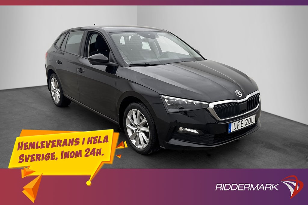 Skoda Scala TSI 115hk 2 Brukare CarPlay Sensorer Adaptiv