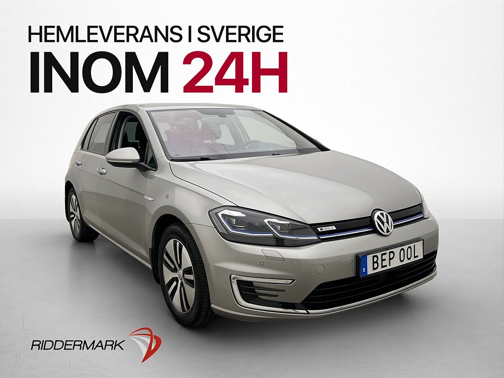 Volkswagen E-Golf Kamera Värmepump Cockpit Navi CarPlay