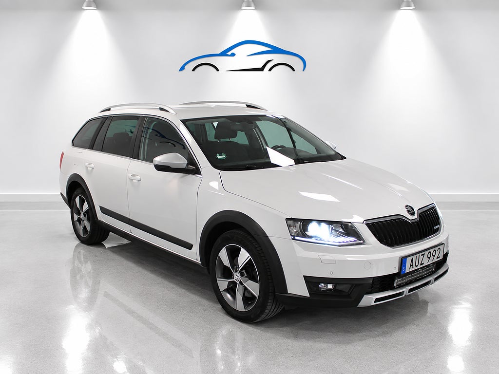 Skoda Octavia Scout  2.0 TDI 4x4 DSG Fjärrstyrd Webasto Drag 2 Ägare LED