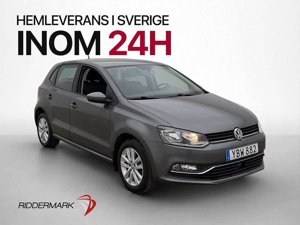Volkswagen Polo 1.2 TSI 90hk Base Drag Sätesvärme Bluetooth