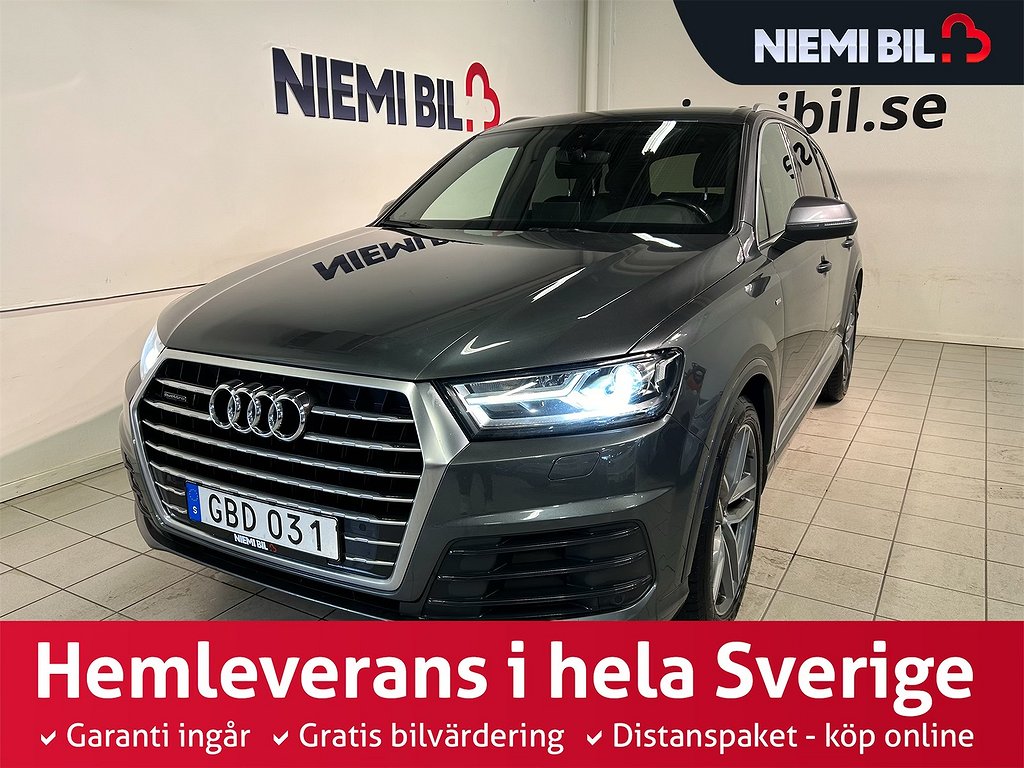 Audi Q7 V6 S Line AWD 7-sits Dvärm Night Vision Drag Nav SoV