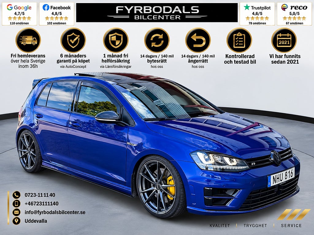 Volkswagen Golf R 2,0 TSI DSG 4Motion 300hk Milltek Panorama 1477kr/mån