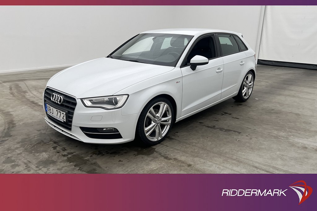 Audi A3 Sportback 2.0 TDI 150hk S-Line Halvskinn Sensorer