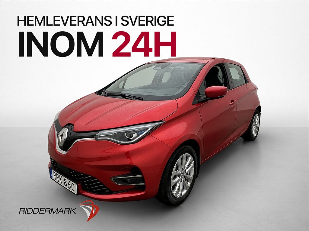 Renault Zoe R110 52 kWh FRIKÖPT BATTERI Kamera Navi Rattvärm