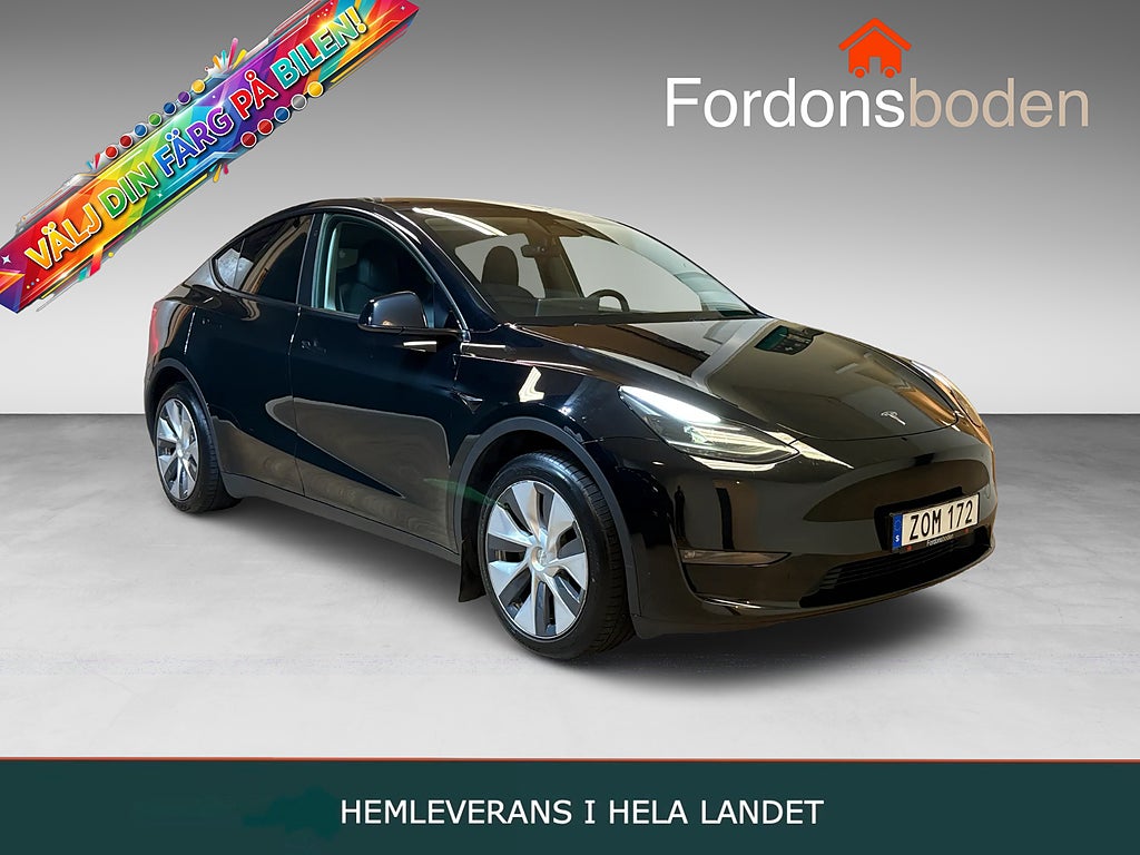 Tesla Model Y Long Range AWD Moms Drag Värmepump Panorama
