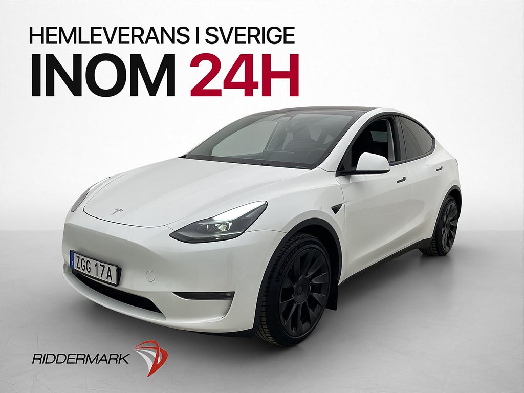 Tesla Model Y Long Range AWD Autopilot Dragkrok Svensksåld