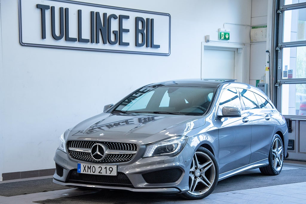 Mercedes-Benz CLA 200 SB 7G AMG Panorama Backkamera Elstol 1-Ägare 18" 