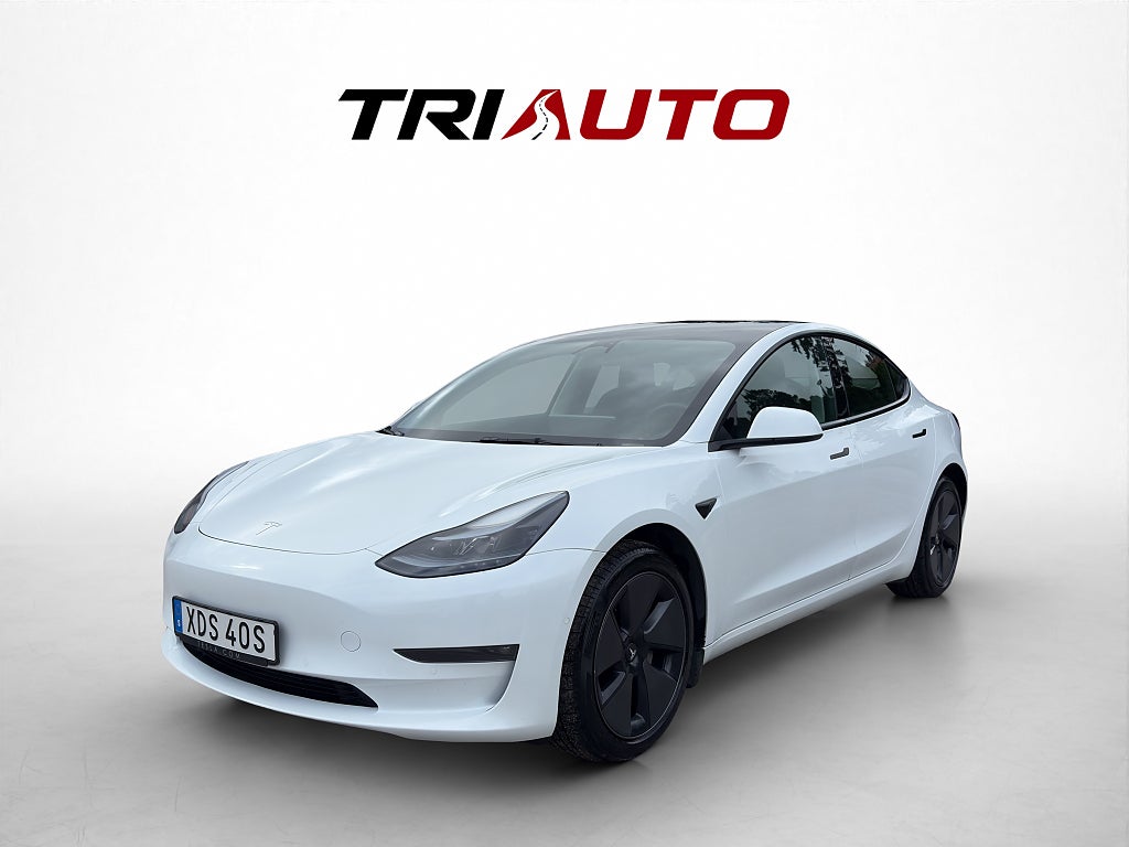 Tesla Model 3 Long Range AWD 498hk Drag MOMS Pano Autopilot Kamera