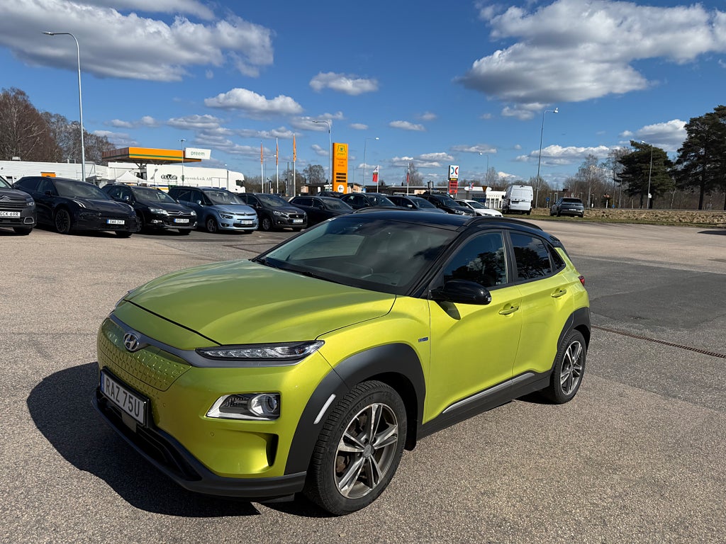 Hyundai Kona Electric 64 kWh Premium Skinn HUD V-Hjul Toppskick 