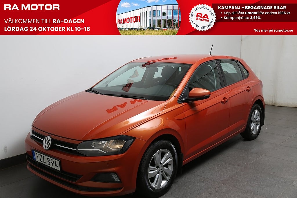 Volkswagen Polo 1,0 TSI 95hk DSG P-sensorer Motorv Dragkrok 2018