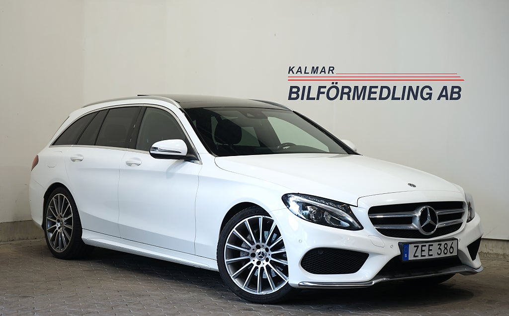 Mercedes-Benz C 200 T 9G-T AMG Line Panorama Burmester B-kamera 184hk