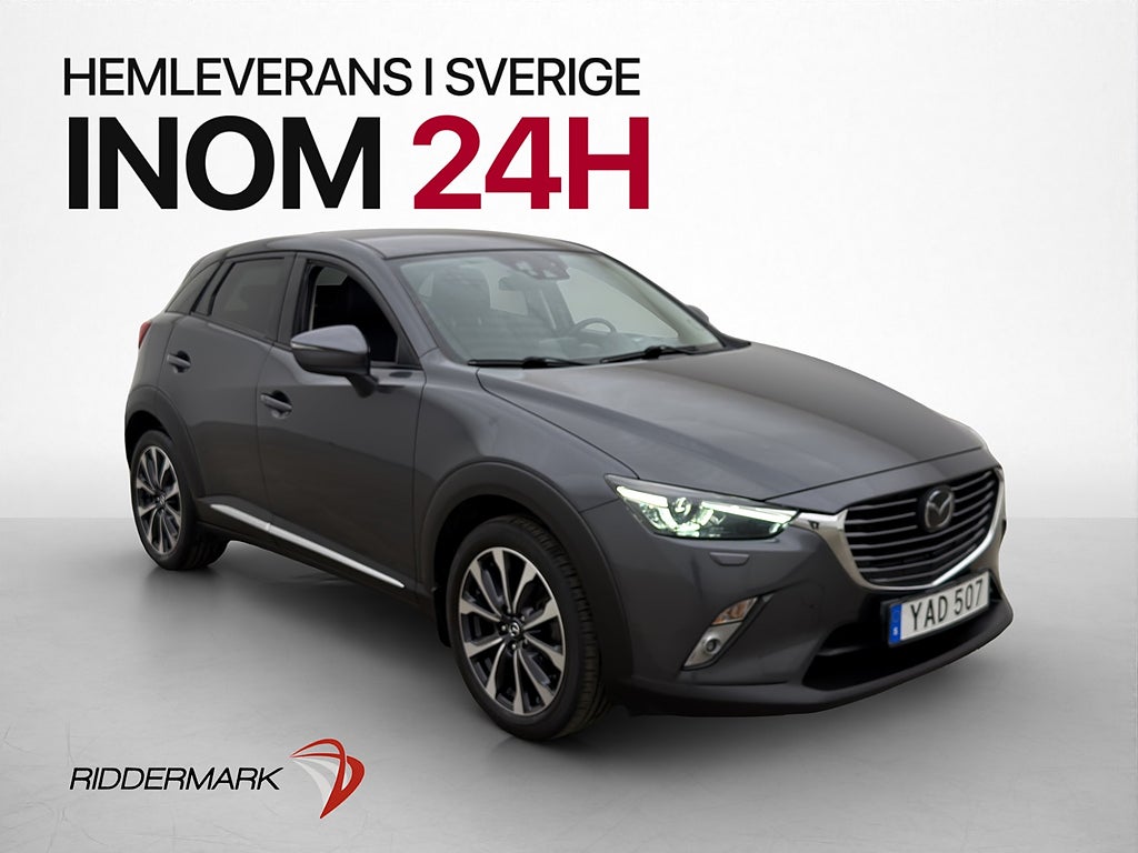 Mazda CX-3 2.0 120hk Optimum BOSE M/K-Värm HUD Kamera Skinn