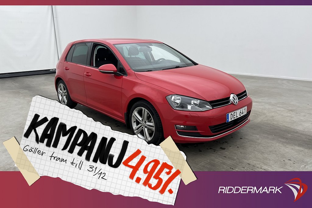 Volkswagen Golf 1.4 TSI 140hk GT Sensorer Alcant 4,95% Ränta