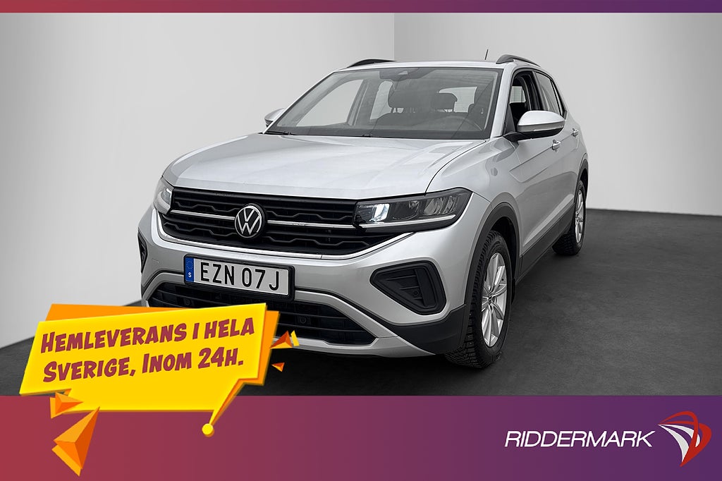 Volkswagen T-CROSS TSI 95hk Life Cockpit CarPlay Sensorer