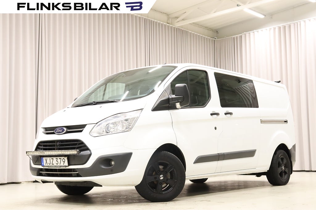 Ford transit Custom 130HK L2|Dubbelhytt|6-Sits|InreddKambytt