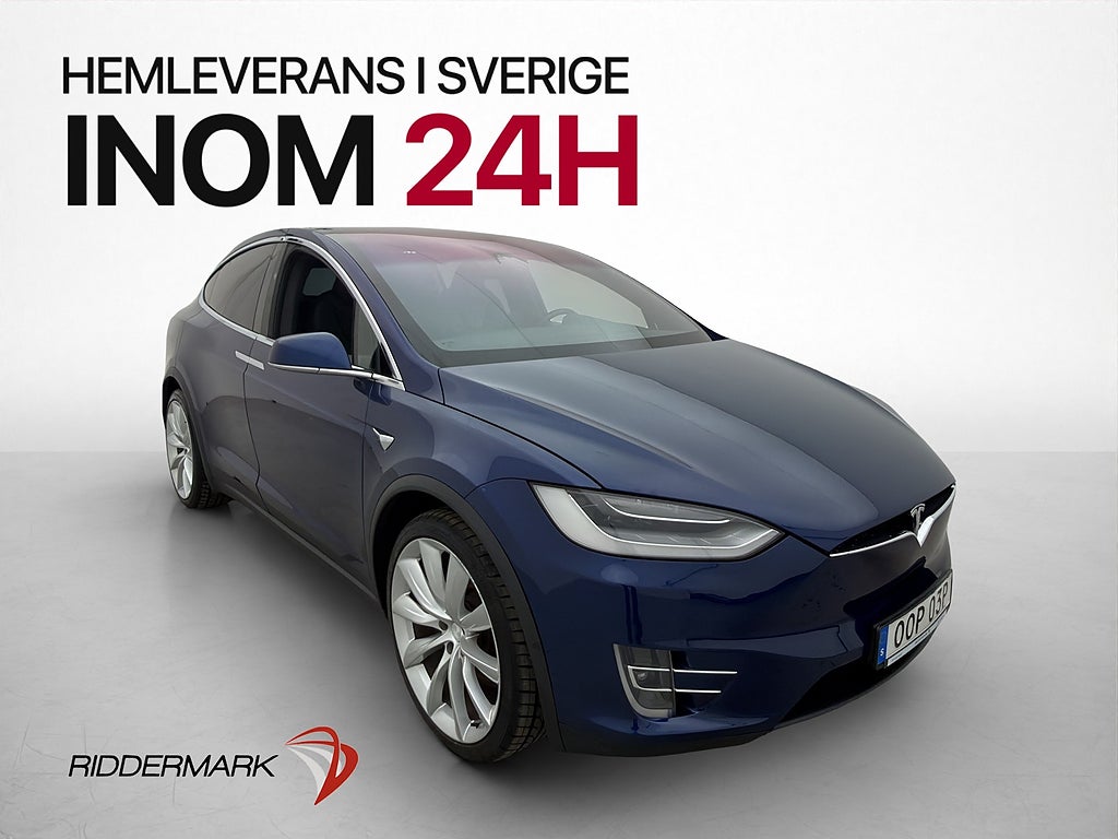 Tesla Model X Long Range AWD 423hk Pano Adaptiv-Fart Drag