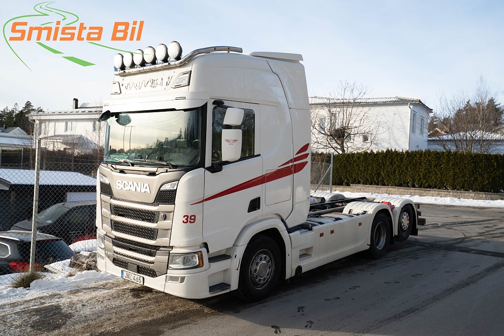Scania R500 6x2 Chassi PTO Bakaxelstyrning Full Air VBG 