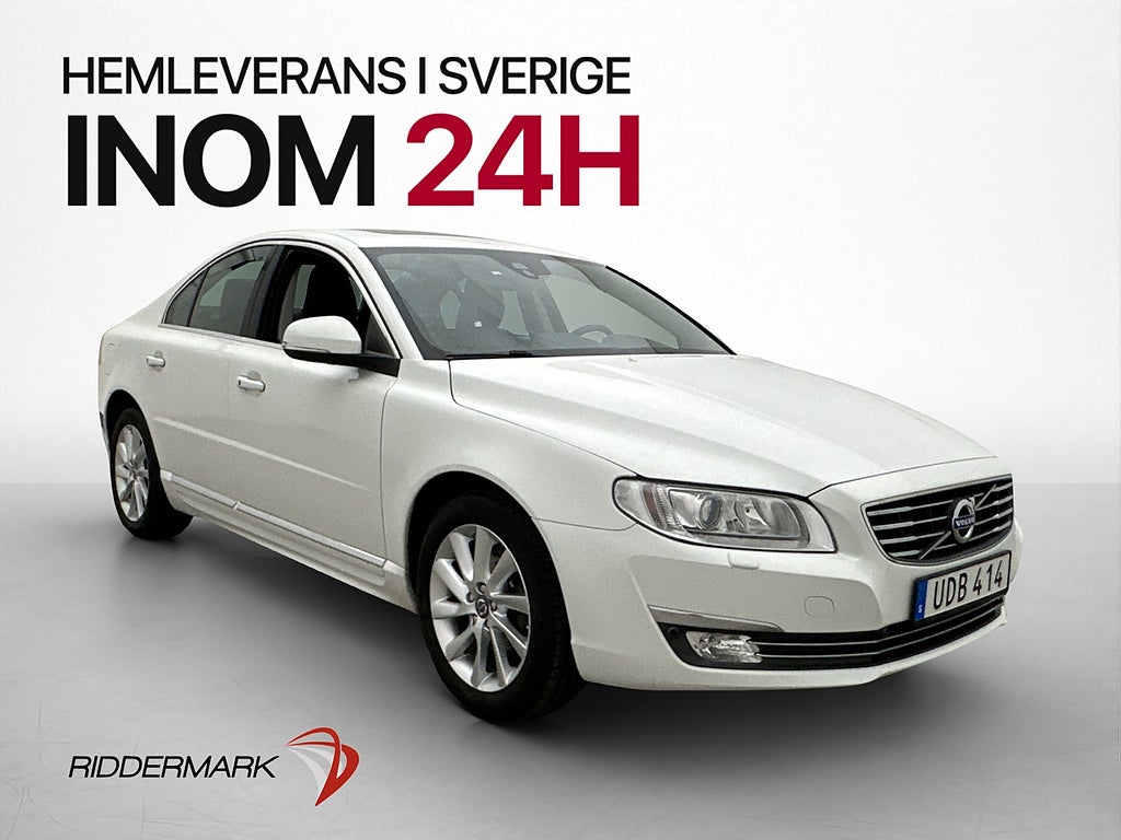 Volvo S80 D4 Summum Taklucka VOC Värm Navi P-Sensorer Skinn
