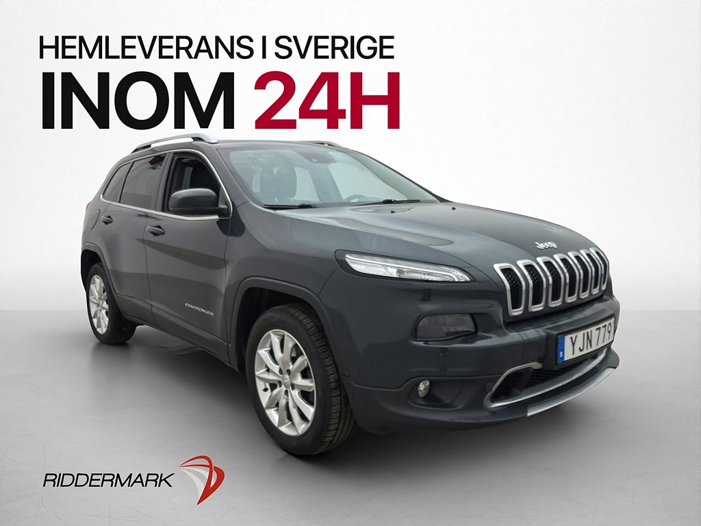 Jeep Cherokee 2.2 CRD 4WD M&K-Värmare Kamera Navi Skinn Drag