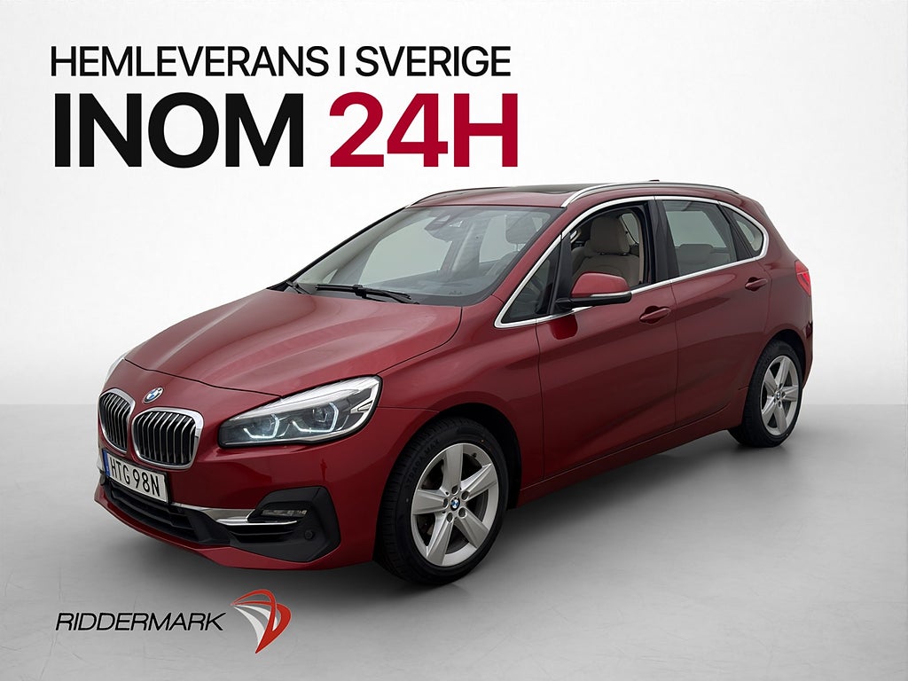 BMW 218i 140hk Luxury Line Pano HUD Dragkrok Kamera
