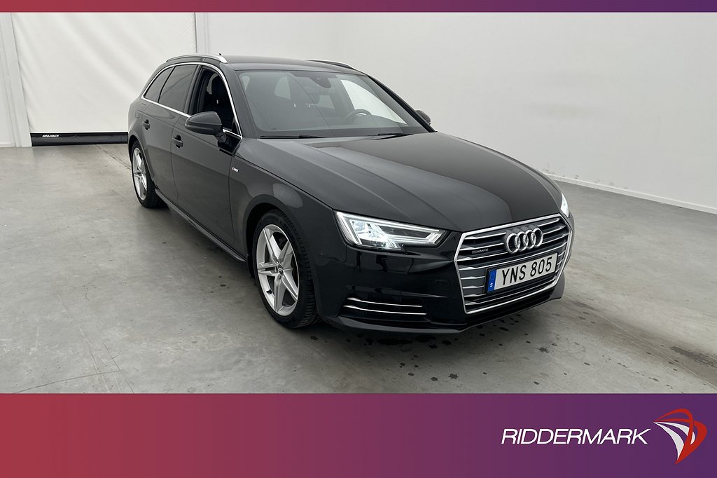 Audi A4 Avant TDI Q 190hk S-Line Sensorer Halvskinn Dragkrok