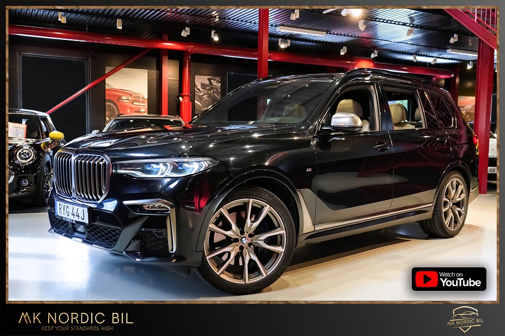 BMW X7 M50d Executive 6-Sits Panorama Sky lounge B&W HUD