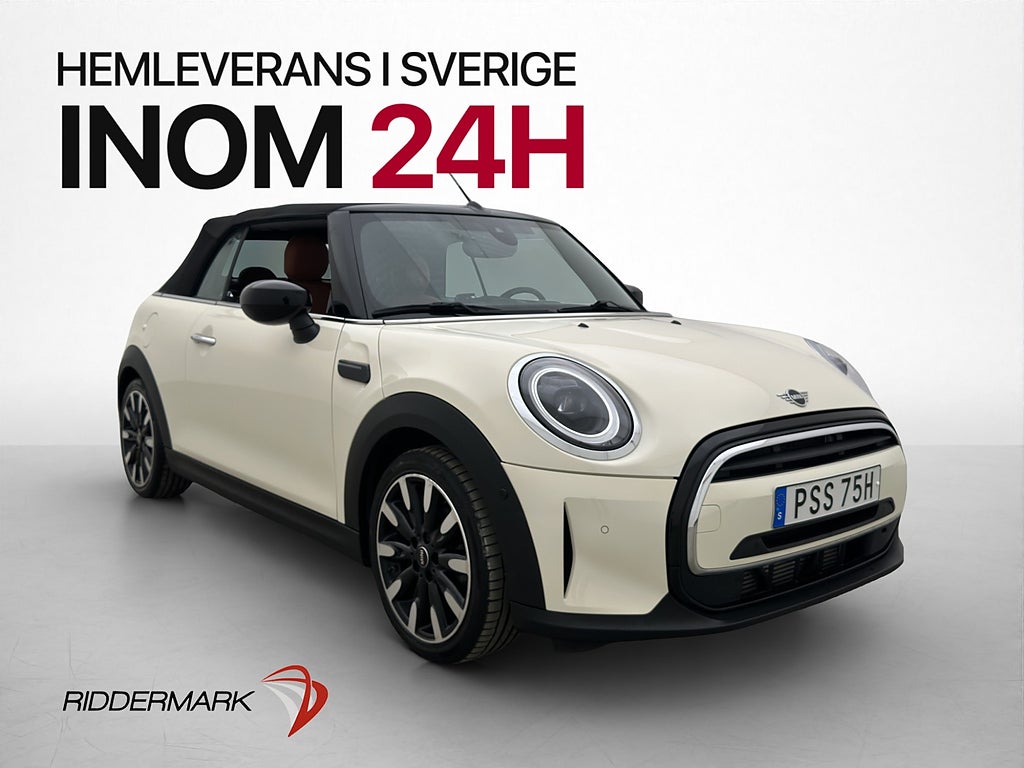 MINI Cooper Cabriolet 136hk Cockpit Kamera Navigation Skinn