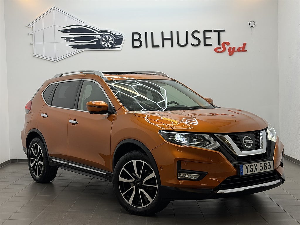 Nissan X-Trail 1.6 dCi 130hk 7 sits Pano/360kamera/Navi/Läder/Keyless/Nyservad/