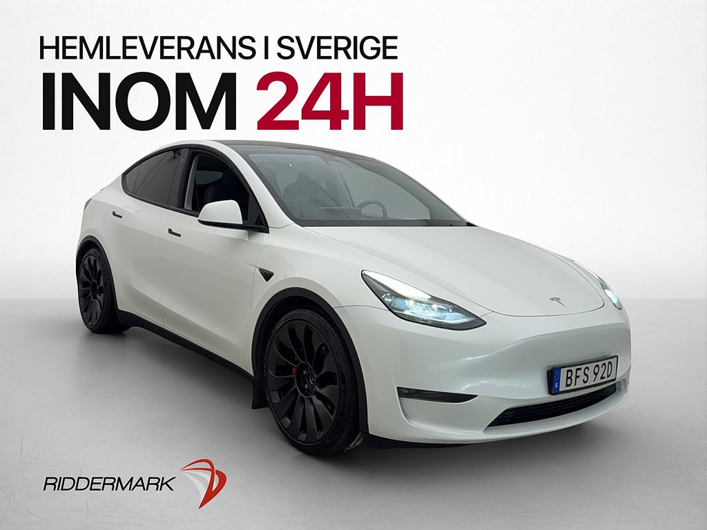 Tesla Model Y Performance AWD Pano Drag Kamera Skinn AP MOMS