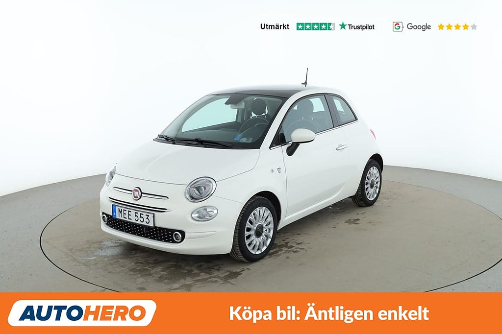 Fiat 500 1.2 Lounge / Taklucka, PDC-Bak