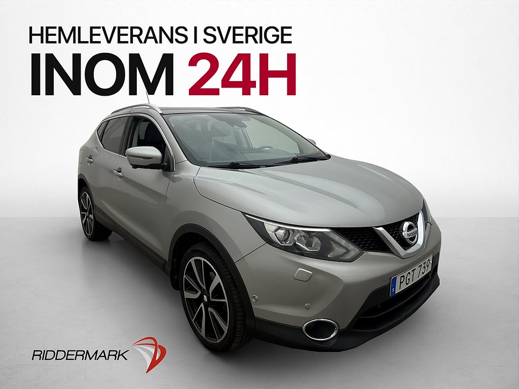 Nissan Qashqai 1.6 130hk Tekna Pano M/K-Värm 360°Kamera Drag