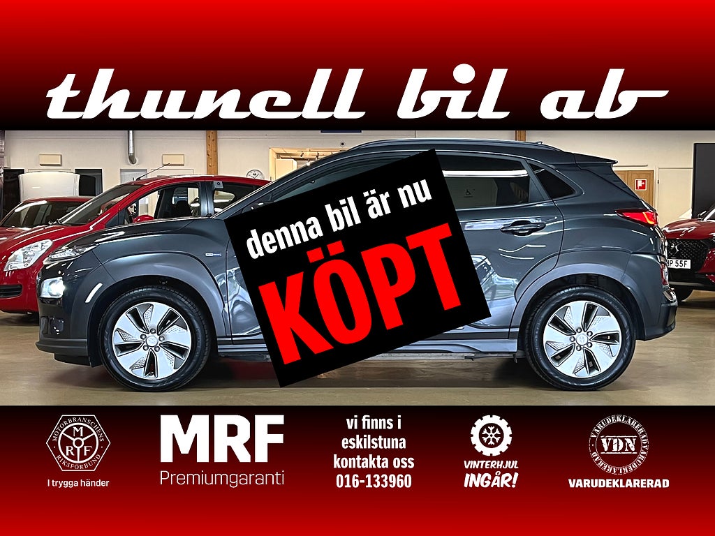 Hyundai Kona Electric 64 kWh Advanced 204HK-VHJUL-VÄRMEPUMP-KÖPT