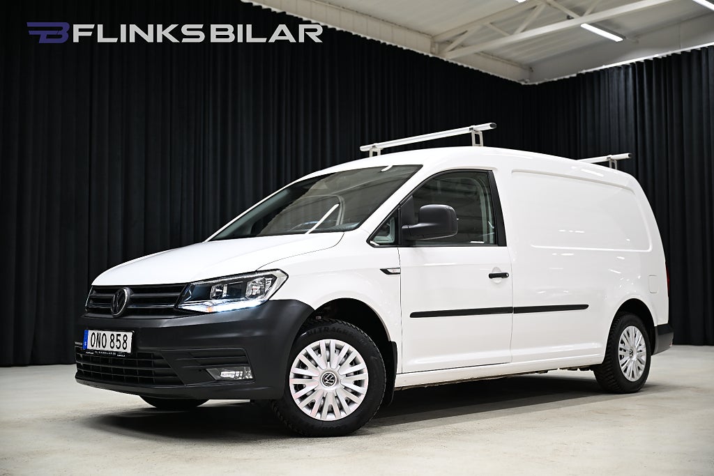 Volkswagen Caddy Maxi DSG 102HK Drag|Värmare|Dubbelgolv|Inredd|EnÄgare|Moms